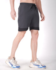 Deta-Dry Men's Active Bottom Stripe Shorts Dark Grey