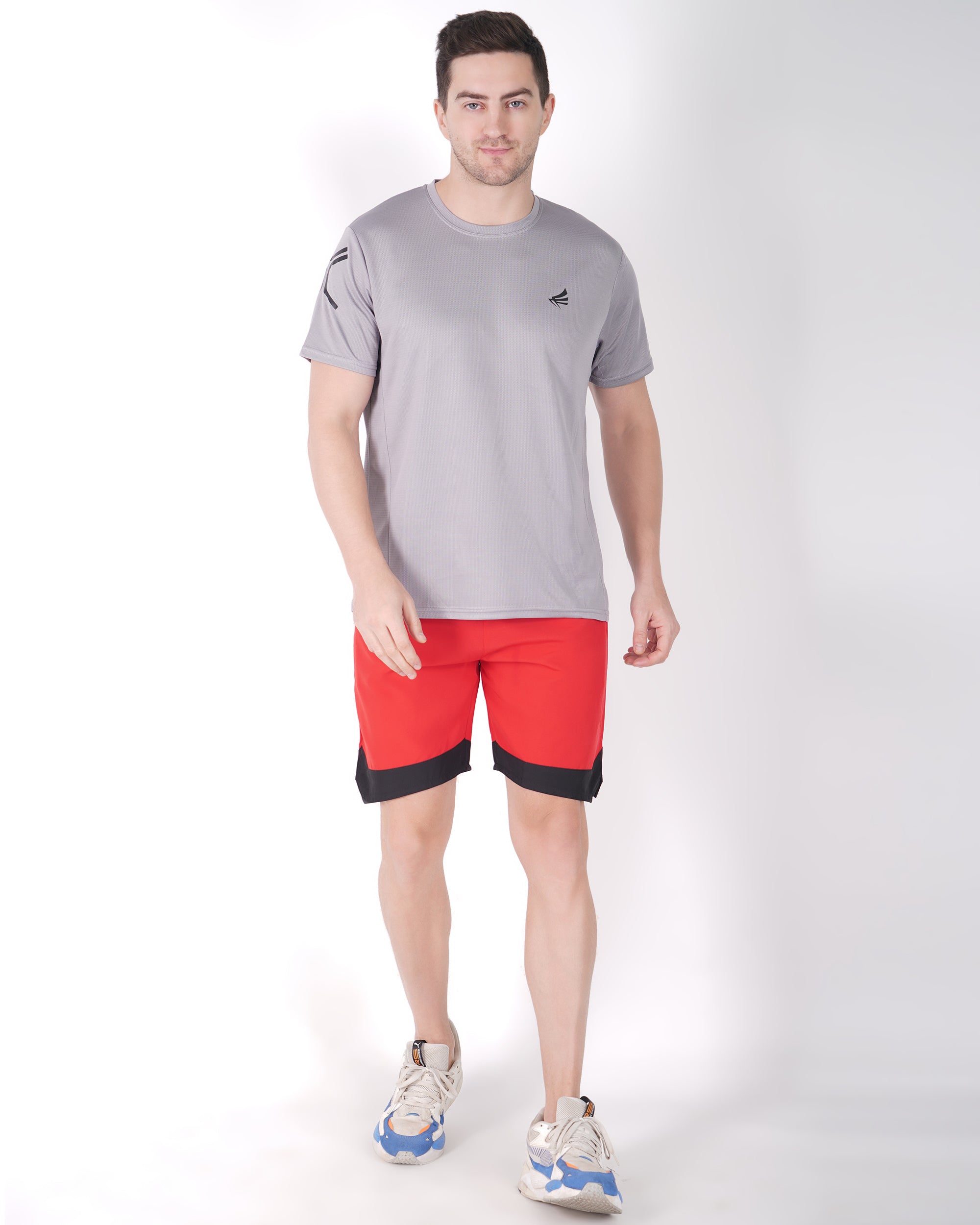 Deta-Dry Men's Active Bottom Stripe Shorts Red