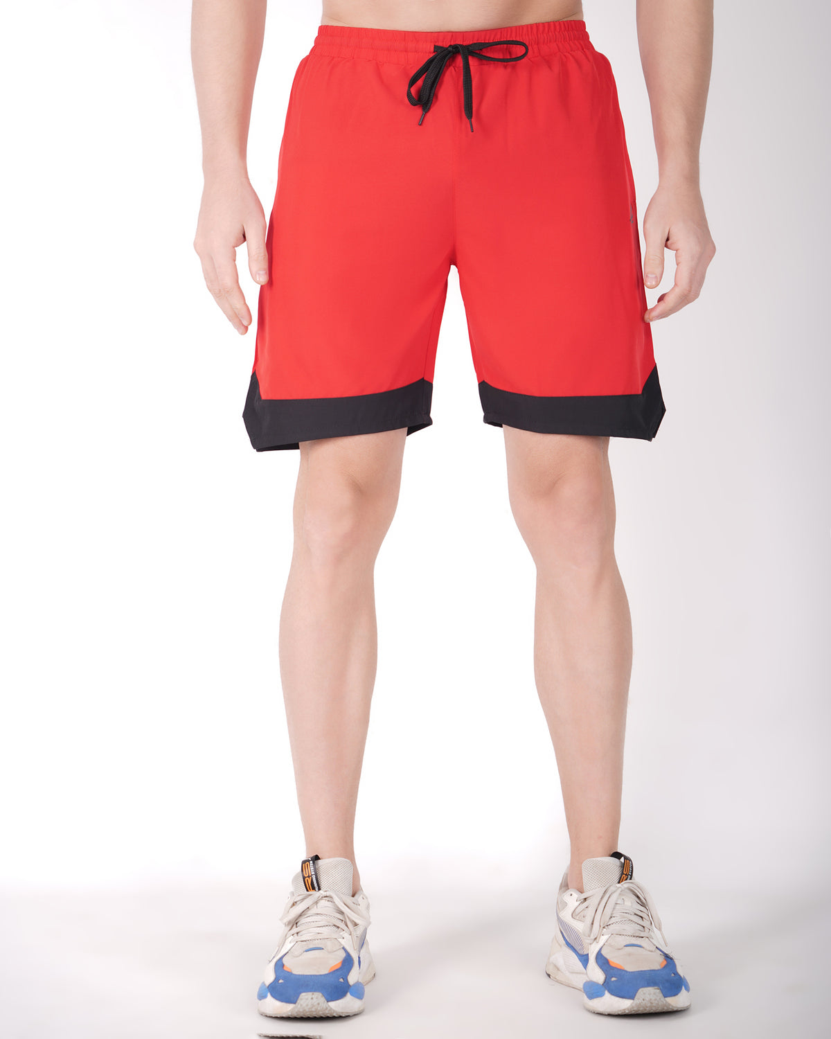 Deta-Dry Men's Active Bottom Stripe Shorts Red