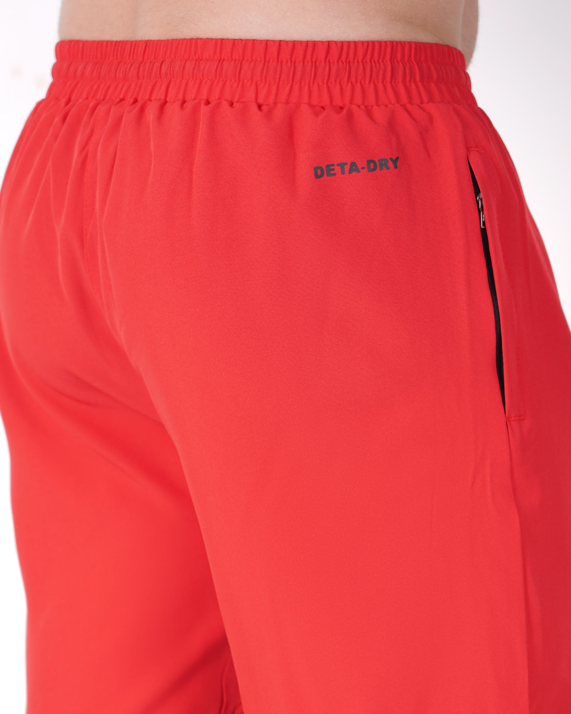 Deta-Dry Men's Active Bottom Stripe Shorts Red