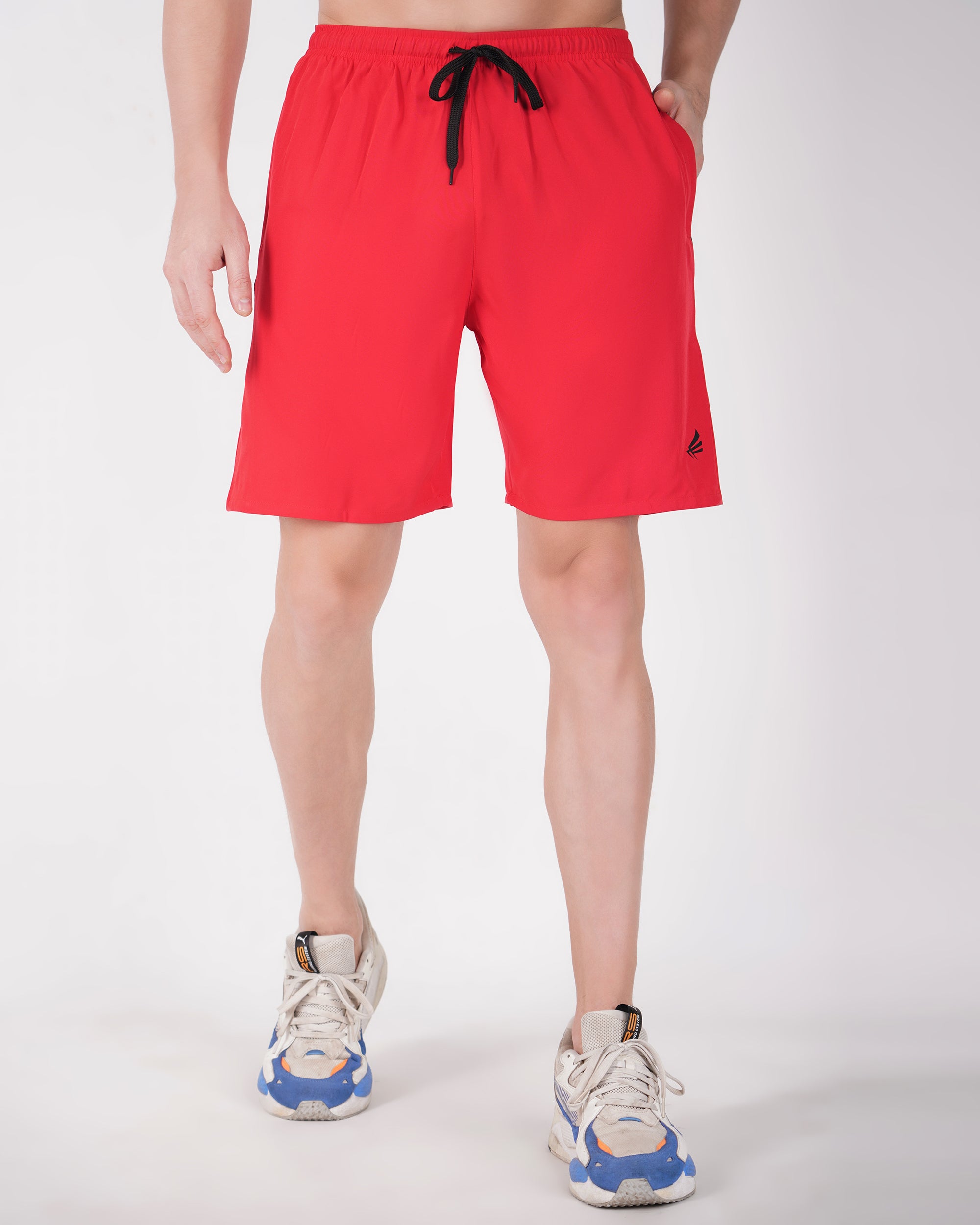 Deta Dry Men s Active Side Stripe Shorts Red DETALA